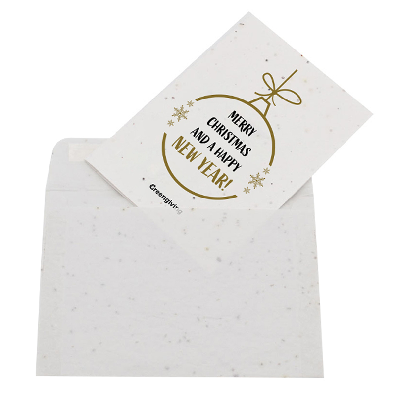 Christmas card seed paper A6